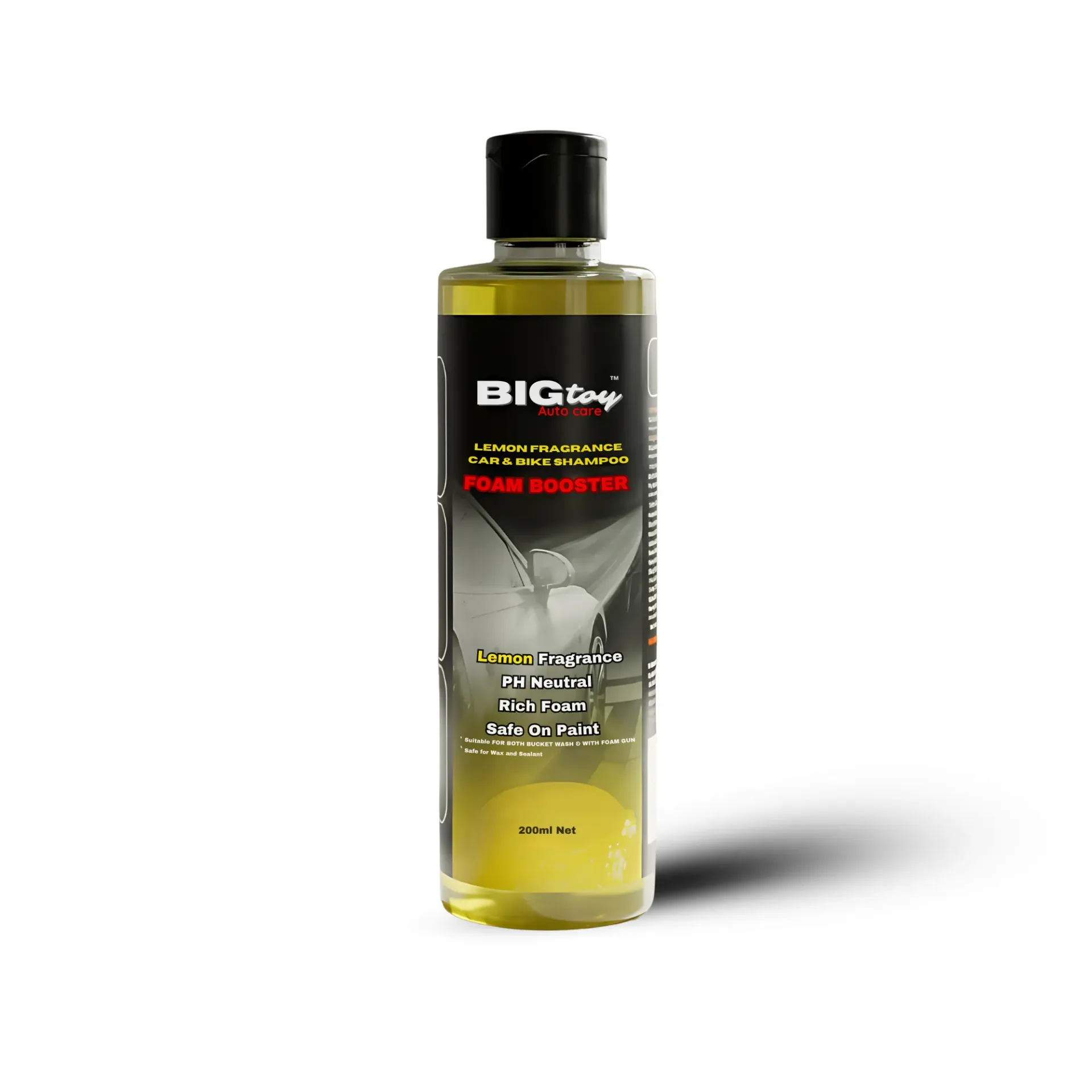 Lemon Fragrance Car & Bike Shampoo 1000ml, 500ml, 200ml (200ml)