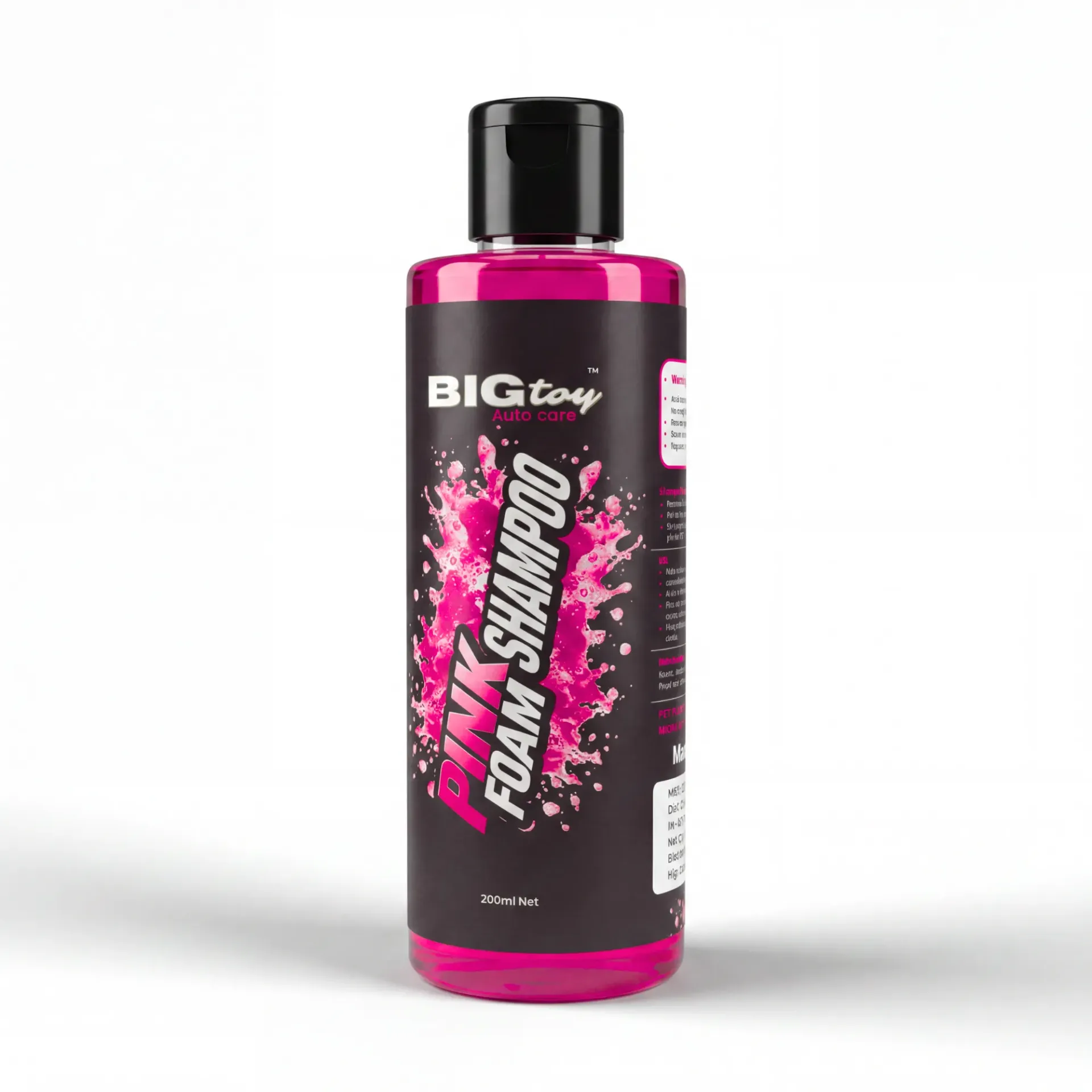 Pink Foam Car & Bike Shampoo 500ml, 200ml (200ml)