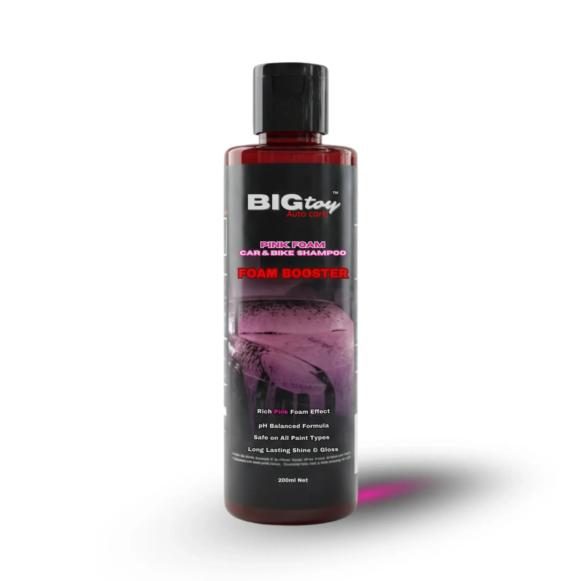 Pink Foam Car & Bike Shampoo 500ml, 200ml (200ml)